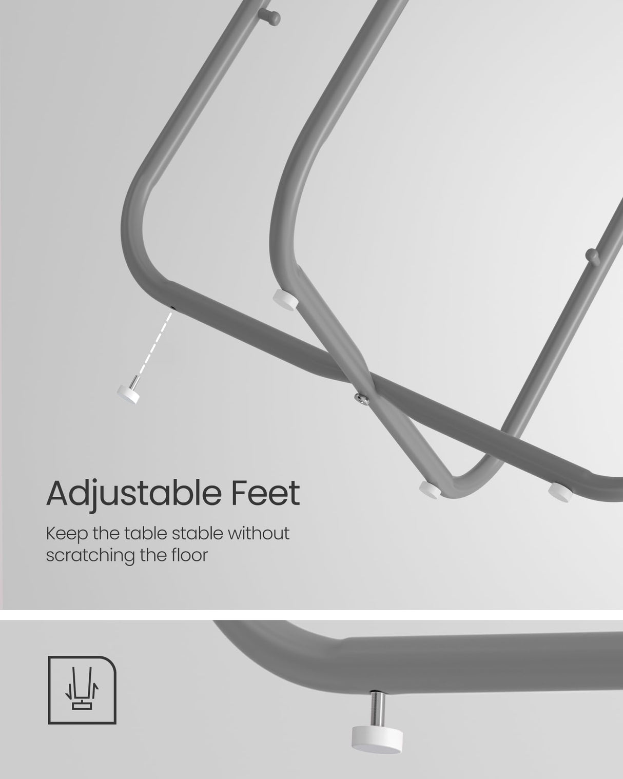 VASAGLE End Table, Small Bedside Table with Fabric Basket, Modern Nightstand, Round Side Table, for Living Room, Bedroom, Cement Gray and Cream White ULET223G49 VASAGLE