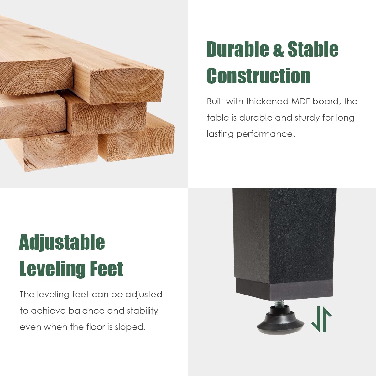 Goplus 48'' Foosball Table, Wooden Soccer Games Table w/ 2 Footballs, Score Keepers, Indoor Home, Game Room, Arcade Competition Sized Football Table for Adult Kids Youth (Black) Goplus