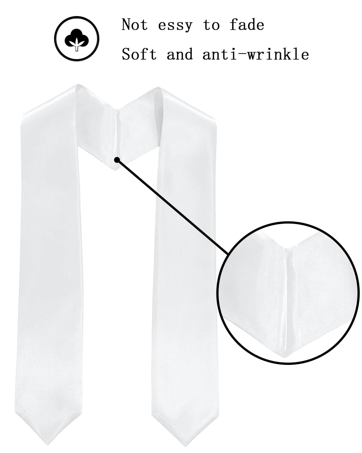 Happy Secret Adult Graduation Stole 60" Long Plain Stole Class of 2024&2025 for Academic Commencements Happy Secret