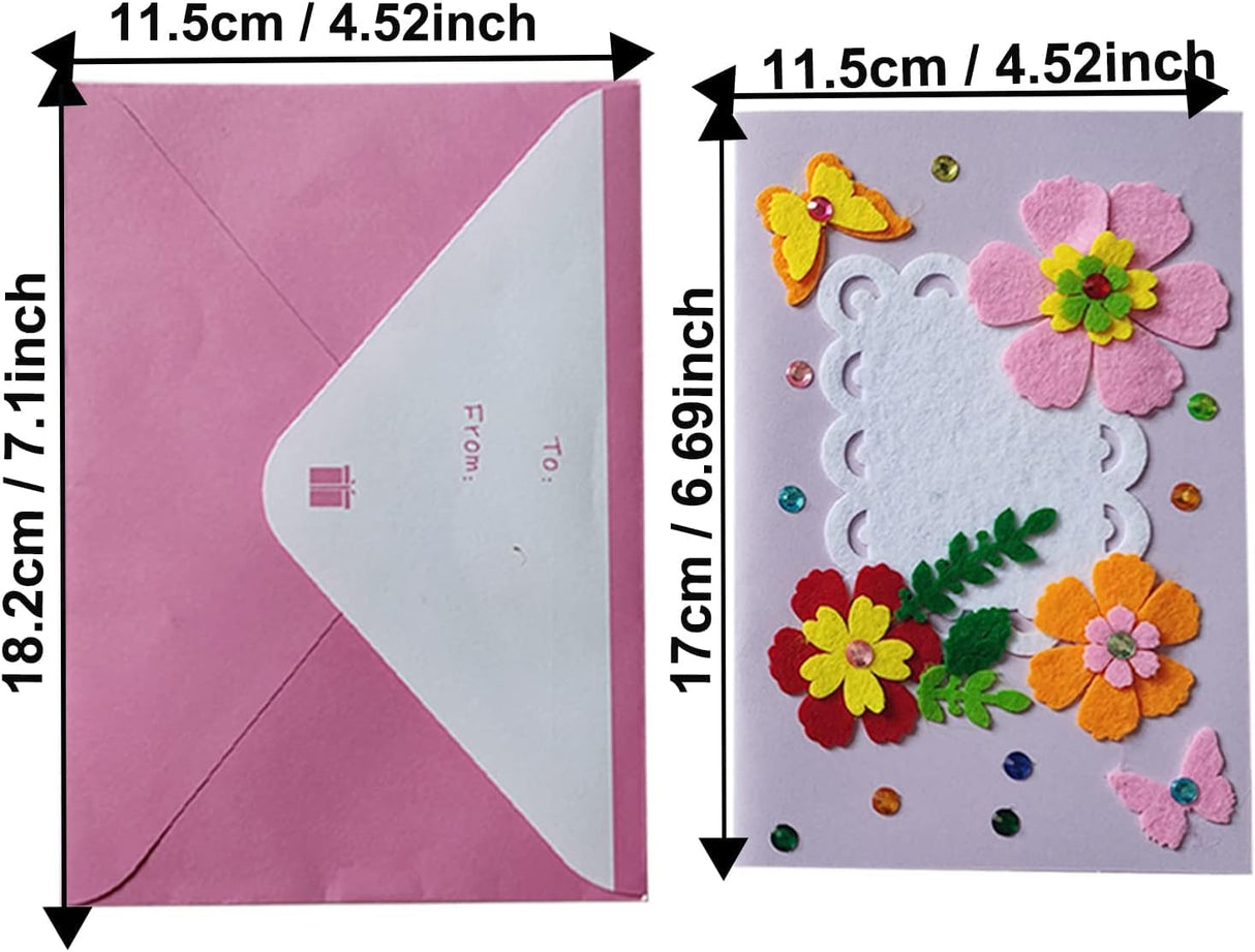 EAJASUCE 8 Pcs Card Making Kits for Kids DIY Handmade Card Making Supplies Art Crafts for Mothers Fathers Day Birthday Gift EAJASUCE