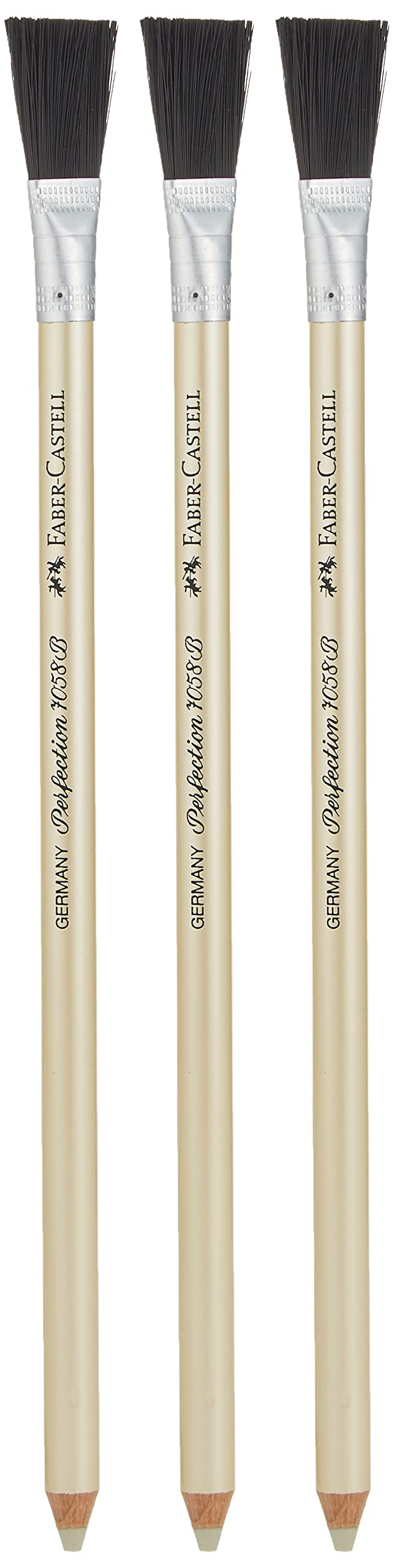 Faber-Castell Faber Castell Perfection Eraser Pencil With Brush (3-Pack) Faber-Castell