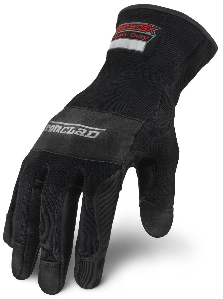 Ironclad HEATWORX HEAVY DUTY; Heat Resistant Gloves, Silicone-Palm, Rated up to 600°F (315 °C) Kevlar-Liner and Shell, (1 Pair), Black Ironclad
