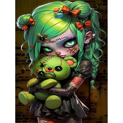 nekpiahu Gothic Diamond Art Kits for Adults,Diamond Painting Kits for Adults,DIY Round Full Drill Diamond Dot,5D Diamond Painting for Adults,Crystal Art Gem Art for Home Decor 12x16inch