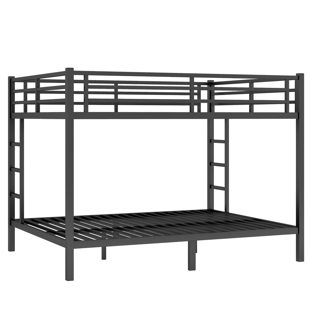 Bellemave Queen Over Queen Bunk Bed, Heavy Duty Metal Bunk Bed Frame, Queen bunk Bed for Adults, Adult bunk beds Heavy Duty, Queen Bunk Bed, Black Bellemave