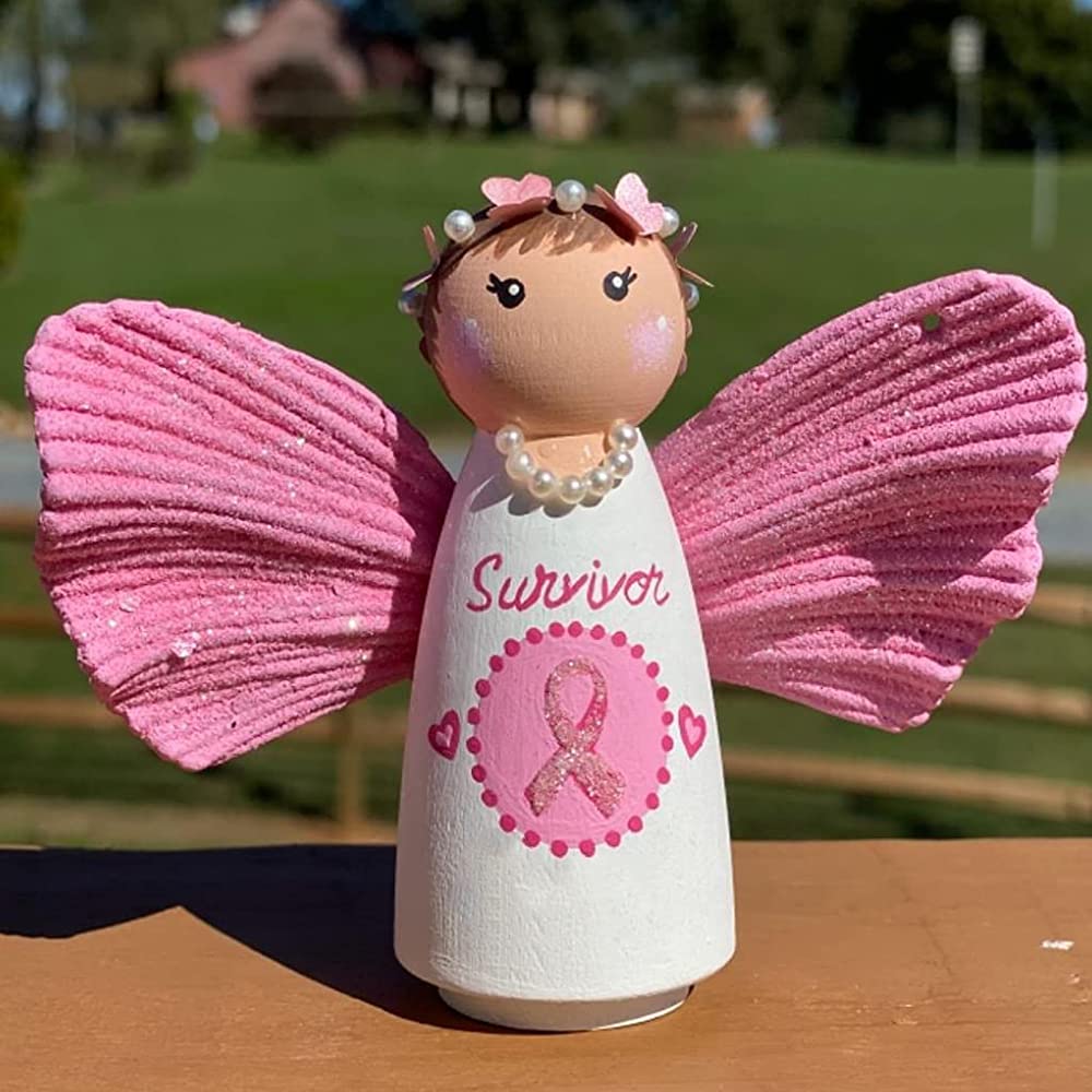 HEIHAK 30 PCS 3-1/2 Inch Unfinished Wood Peg Dolls, Unfinished Angel Girl Peg Dolls, Natural Wooden Figures for DIY Painting, Decoration, Craft Art Projects HEIHAK