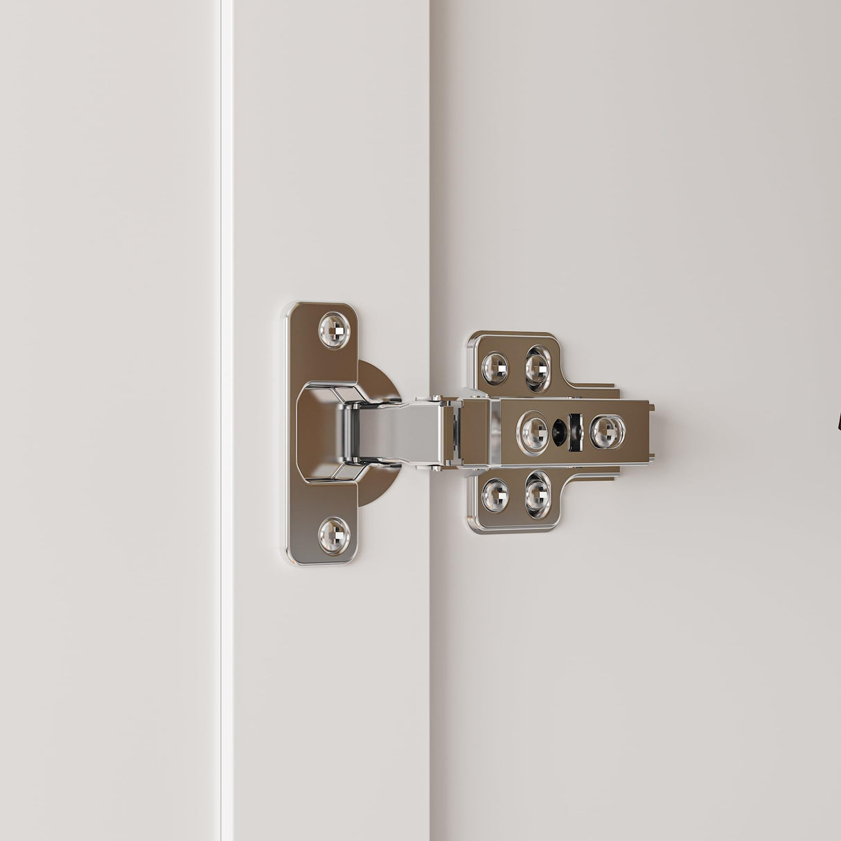 Homsee White Wardrobe Armoire Wooden Closet with 3 Doors, 5 Storage Compartments, 2 Hanging Rods & Decorative Handles for Bedroom Homsee