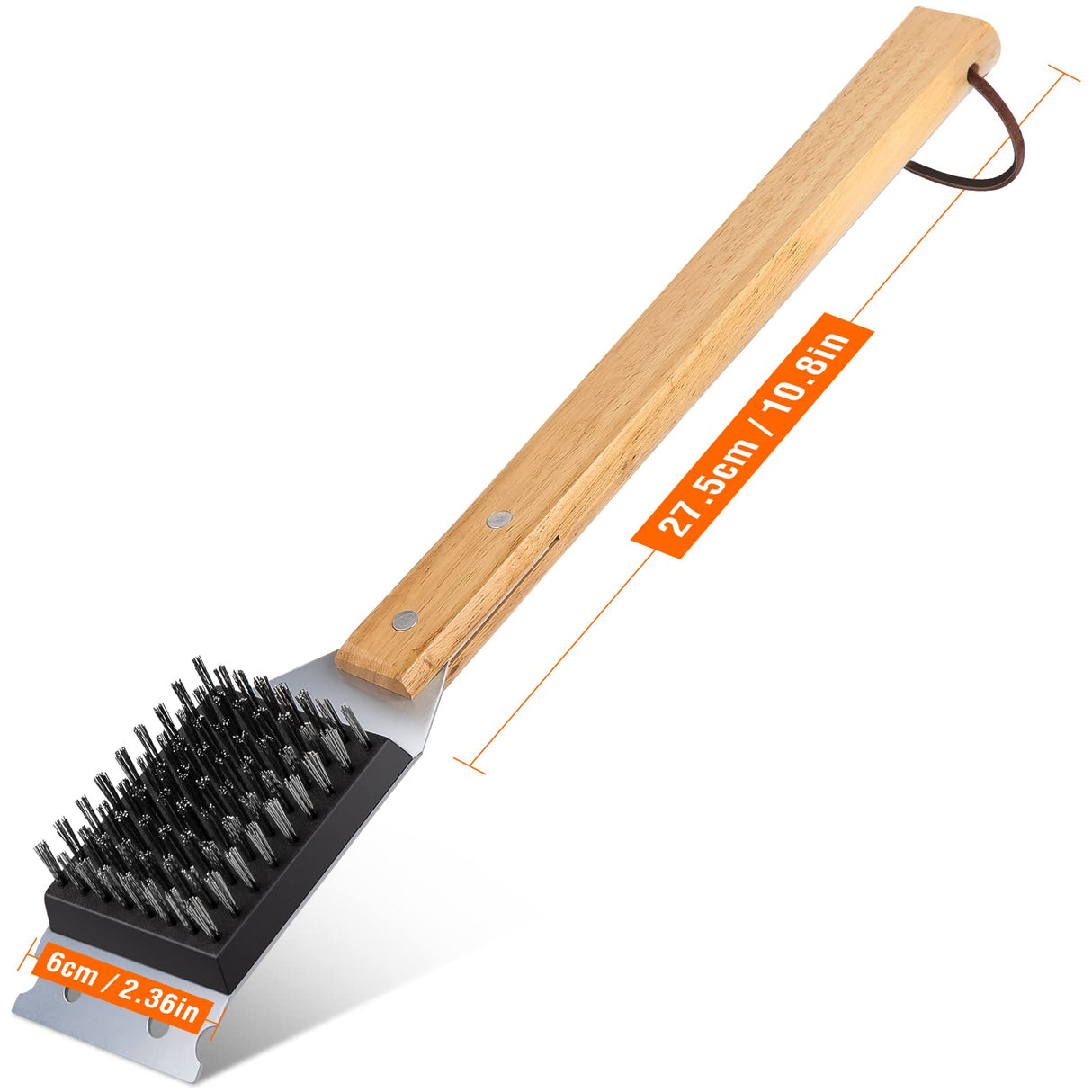 SIMPLETASTE Grill Brush and Scraper, Durable & Effective, Include Extra Stainless Steel Bristles Head for Replacement, Wire Grill Brush for Outdoor Grill, Grill Accessories Gift for Men/Dad SIMPLETASTE