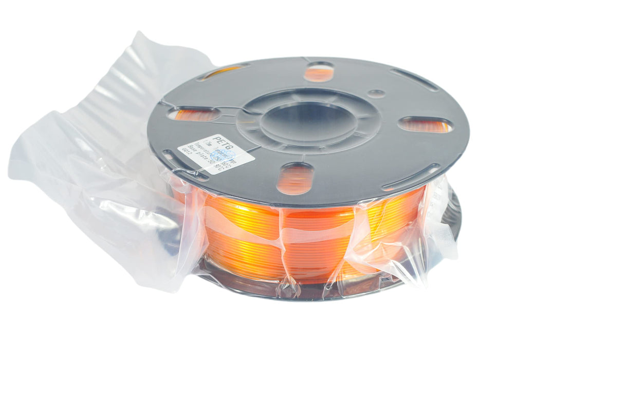 RANKI PETG Filament 1.75mm 3D Printer Filament, Dimensional Accuracy +/- 0.03 mm, 1kg Spool(Transparent Orange) RANKI