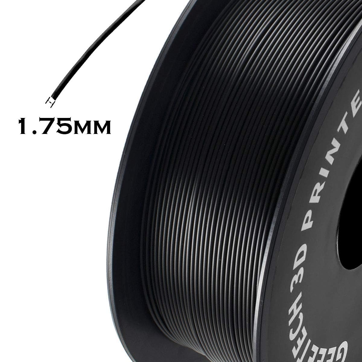 Geeetech Upgrade ABS Filament 1.75mm, Strong and Durable 3D Printer Filament, Impact-Resistant, Dimensional Accuracy +/- 0.02mm,1 kg Spool, Black Geeetech