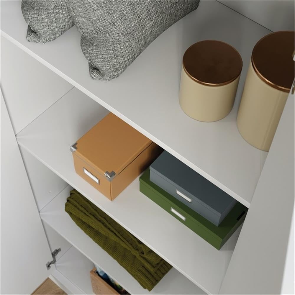 Sauder Storage Cabinet, White Finish Sauder