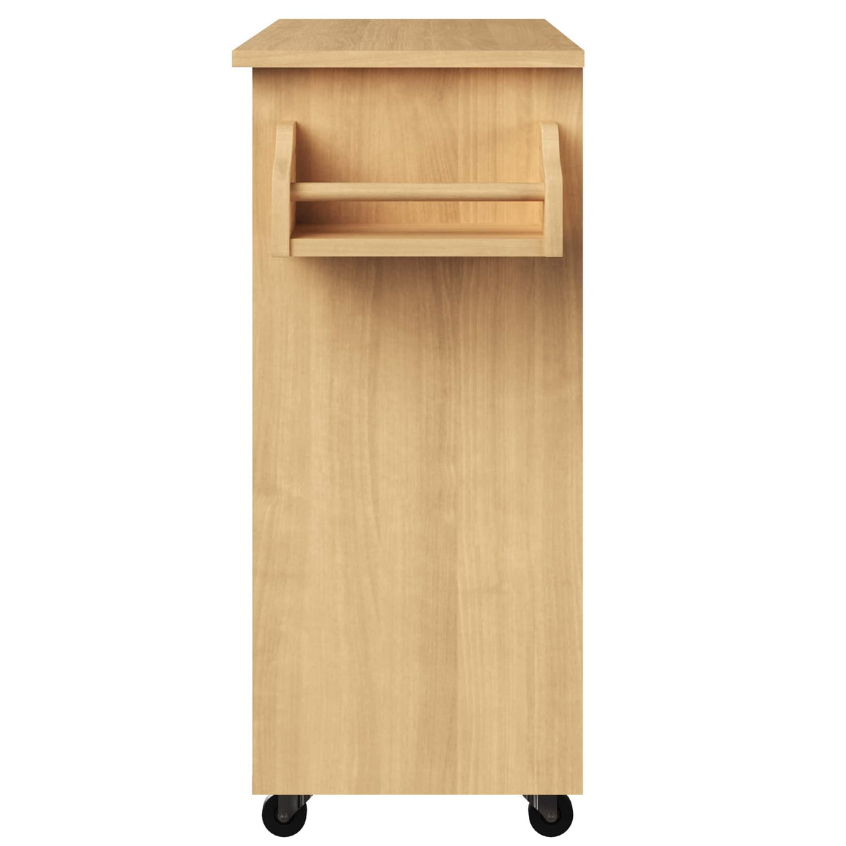 Lavish Home Kitchen Island with Spice Rack and Storage Cabinet - Rolling Cart with Drawers to Use as Coffee Bar, Microwave Stand, or Storage (Oak) Lavish Home