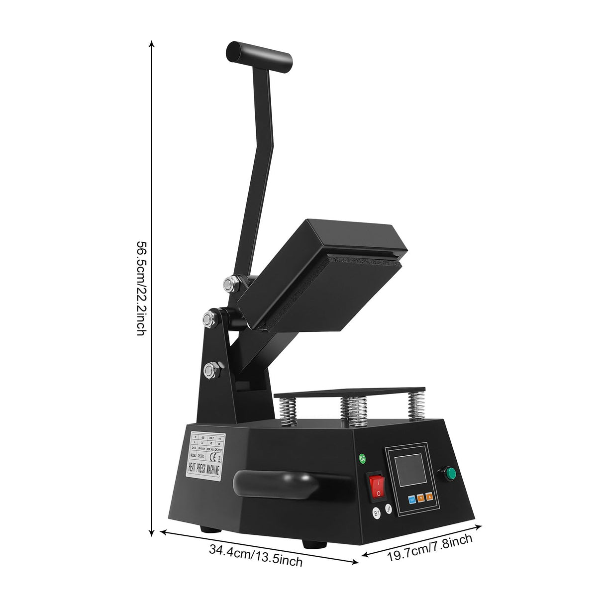 Pro Small Digital Label Heat Press Machine Clothing Logo Printing for Transfer Stickers Labels 0-250℃ 110V 600W QIZHI