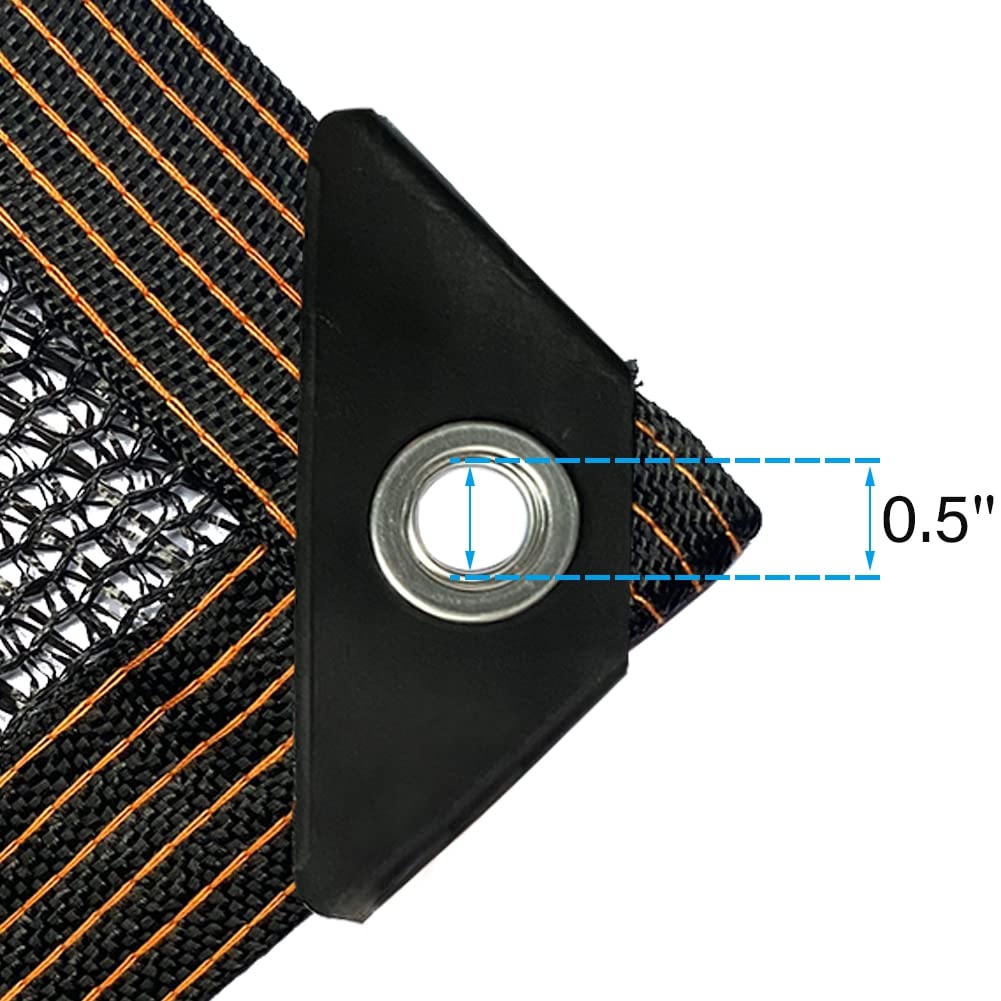 winemana 40% Black Shade Cloth, 10 x 14 FT Durable Mesh Tarp with Grommets, Resistant Garden Sun Shade Netting, Shading Antifreezing for Pergola, Greenhouse, Plants Growing, Chicken Coop winemana