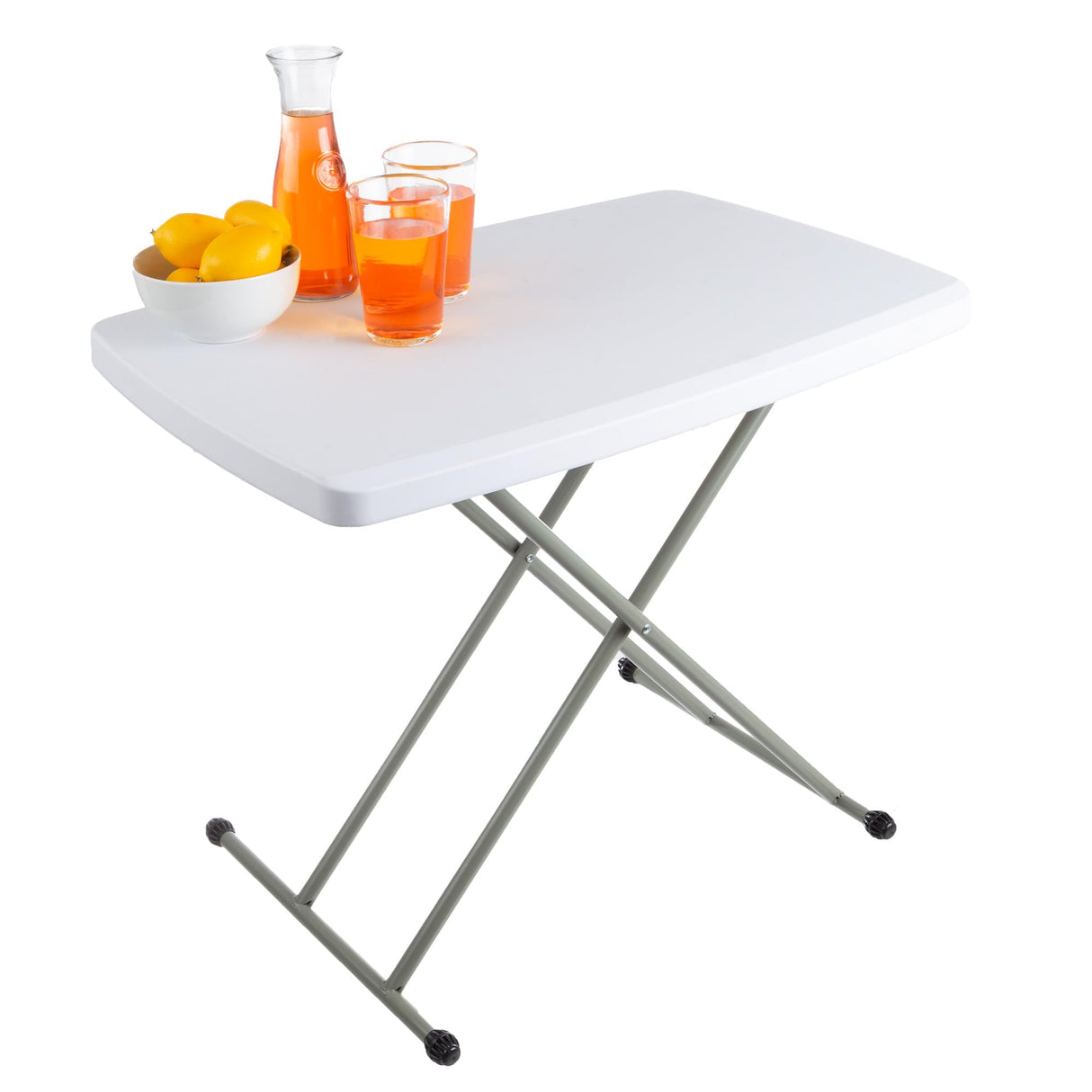Everyday Home Folding Table - Lightweight Portable Folding Desk - Small Plastic Table for Camping, Playing Cards, and Crafting (White) Everyday Home