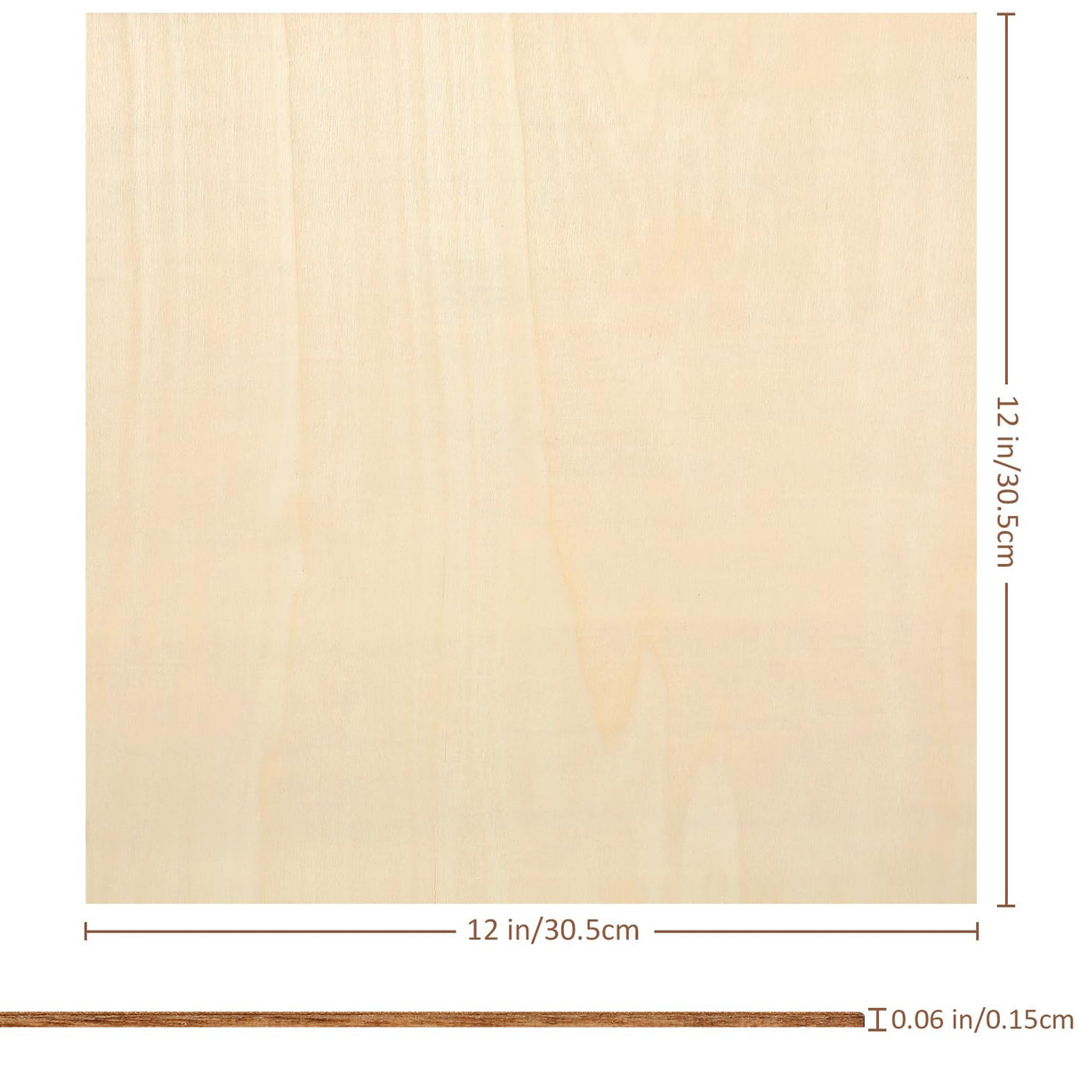 Blisstime 12 Pack 1/16 Basswood Sheets 12 x 12 Inch, 1.5mm Thin Plywood Sheets Balsa Wood Squares for Crafts, Unfinished Wood Blanks for Laser Cutting, Engraving, Wood Burning, Painting Blisstime