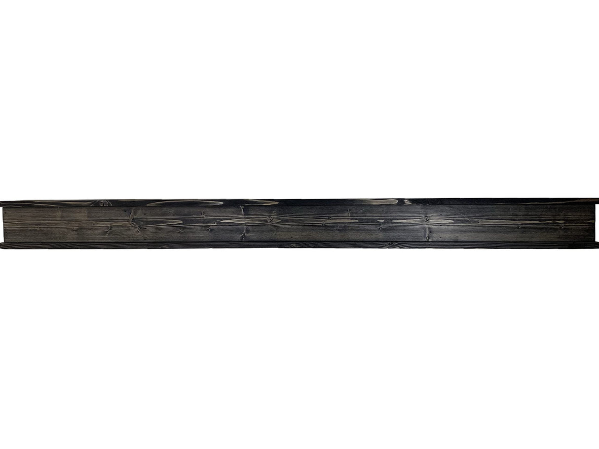 Rustic Mantle | Fireplace Mantel for Decor | Wood Mantel Shelf | Made in USA | Floating Shelf | Farmhouse Fireplace Surround | Long Shelf for Fireplace (Weathered Black, 72 Inch) Strix Ind