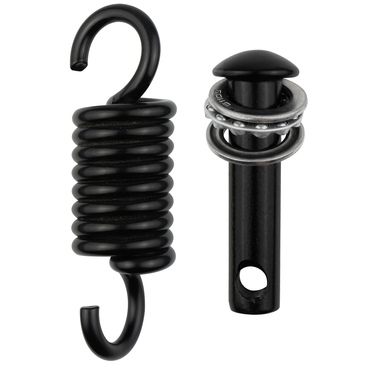 Hammock Chair Ultimate Hanging Kit by JPKTA - 500lbs Capacity Egg Hammock Chair Spring Hook and Pin Plug Hardware Black for Hanging Basket Chairs Hammock and Porch Swings Replacement Parts JPKTA