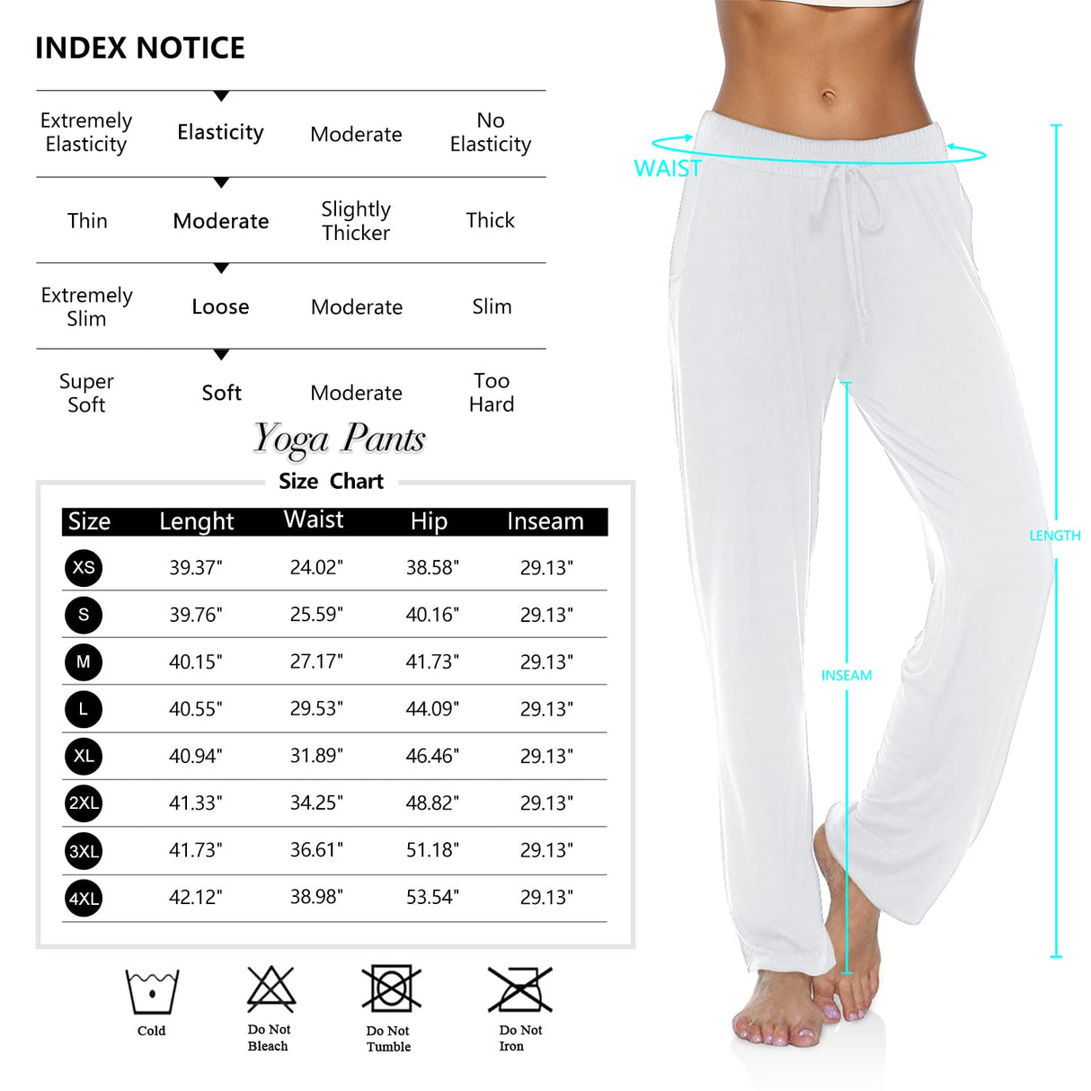 DIBAOLONG Womens Yoga Pants Wide Leg Comfy Drawstring Loose Straight Lounge Running Workout Legging White XS DIBAOLONG