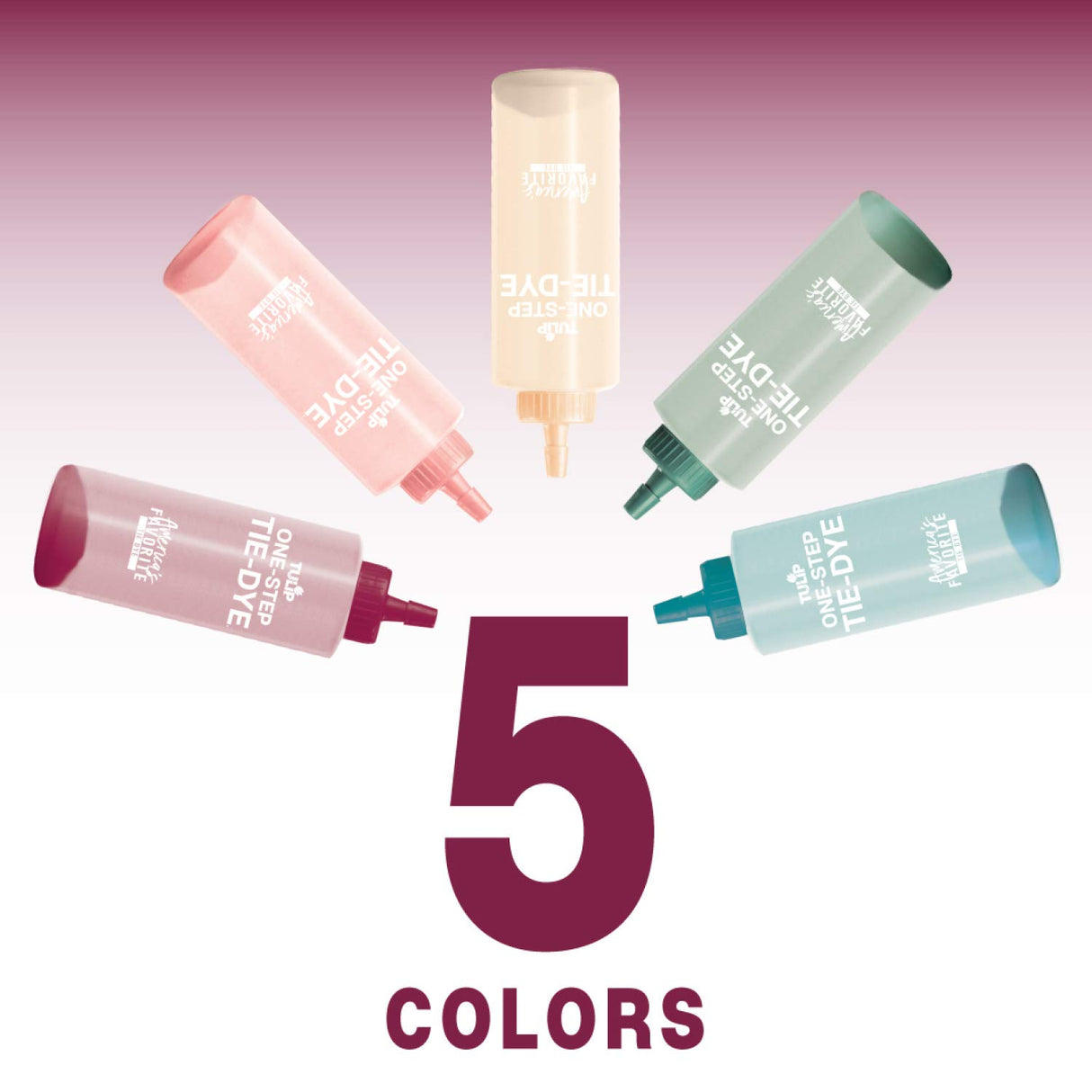 5 Color Tie Dye, Wilderness Tulip One-Step Tie-Dye Kit