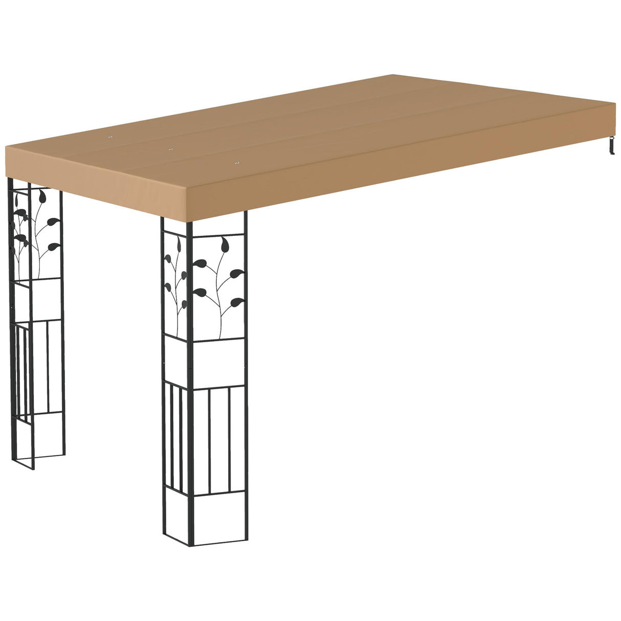 Outsunny 10' x 10' Outdoor Pergola Canopy, Metal Patio Canopy with Weather-Resistant Fabric and Drainage Holes for Backyard, Garden, Porch, Beach, Coffee Outsunny