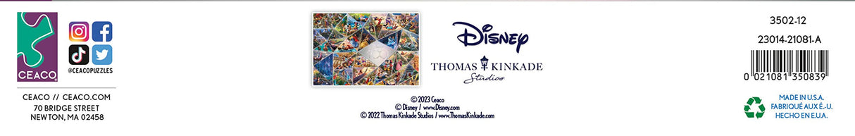 Ceaco - Disney's 100th Anniversary - Thomas Kinkade - 100th Anniversary Collage - 2000 Piece Jigsaw Puzzle, 38 x 26 Ceaco