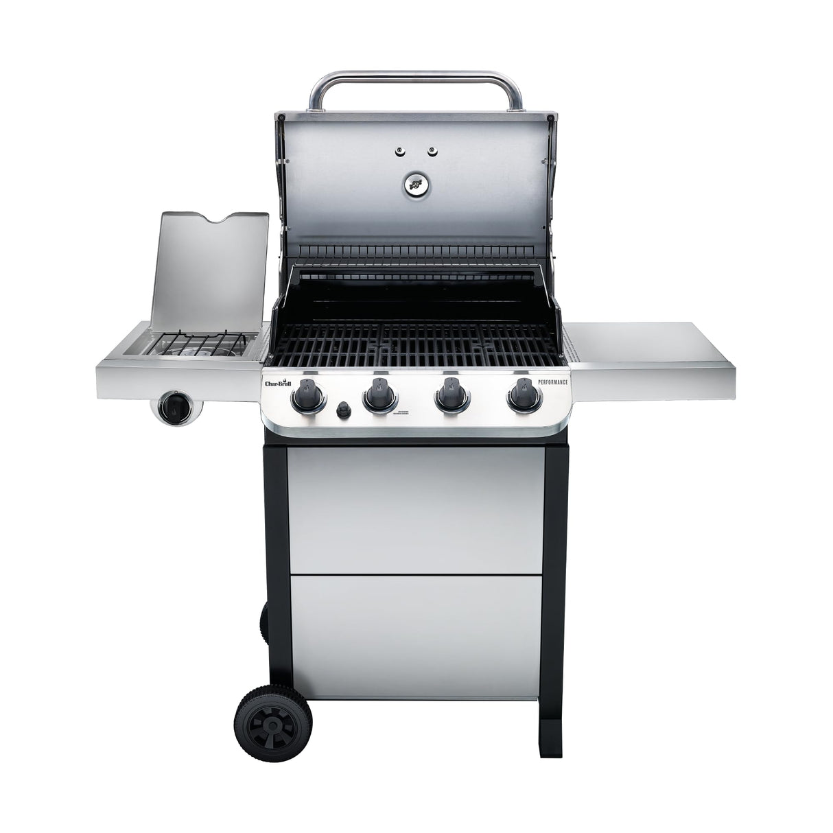 Char-Broil Performance Series Convective 4-Burner with Side Burner Cart Propane Gas Stainless Steel Grill - 463377319 Char-Broil