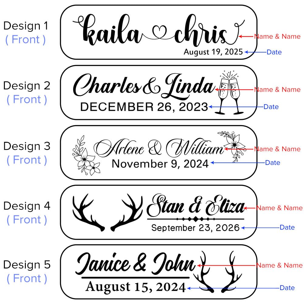 Personalized Wedding Favor Gifts for Guest, Wooden Bottle Openers Set with customized Couple's Name & Wedding Date, Pack of 15, 20, 25, 30, 40, 50, BAYLN