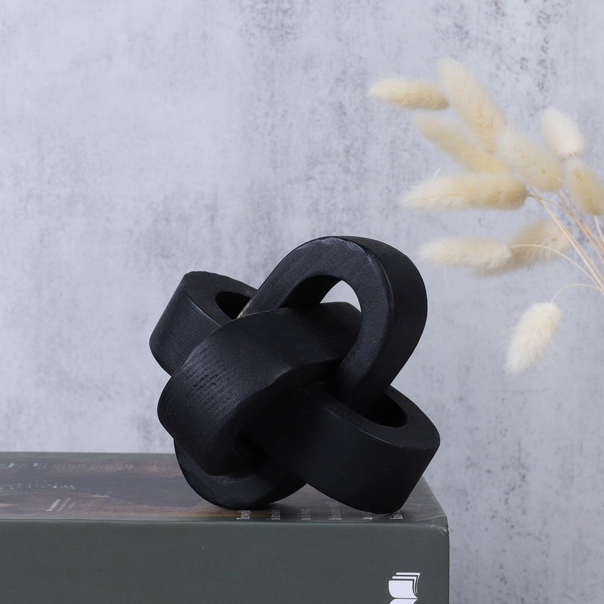 Wood Knot Decor Coffee Table Decor Shelf Decor Table Books Hand Carved Home Decoration Boho Farmhouse Rustic Modern Chain Link Decor Shabby Chic Bookshelf Decor 3 Link Wooden Knot Lifeuping