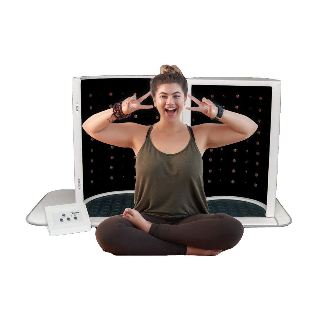 1Love Premium Pro Far Infrared Sauna Dome | 0 EMFs, ELFs & VOCs | 10 Minute Preheat | 1200W/110V Power | Personal Sauna | 1 Person Sauna | Portable Dry Sauna | Home Sauna | Therapeutic Stones 1Love