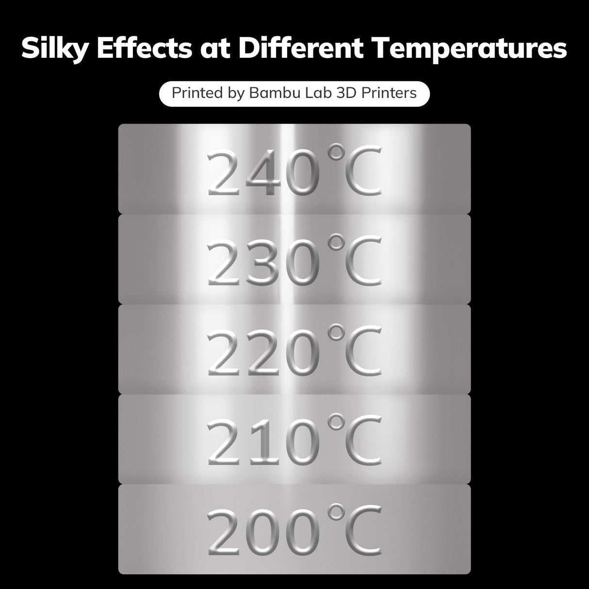 AMOLEN Silk PLA Filament Mercury Silver, 3D Printer Filament 1.75mm for 3D Printing 1kg(2.2lbs) Spool Compatible with Most FDM Printer AMOLEN