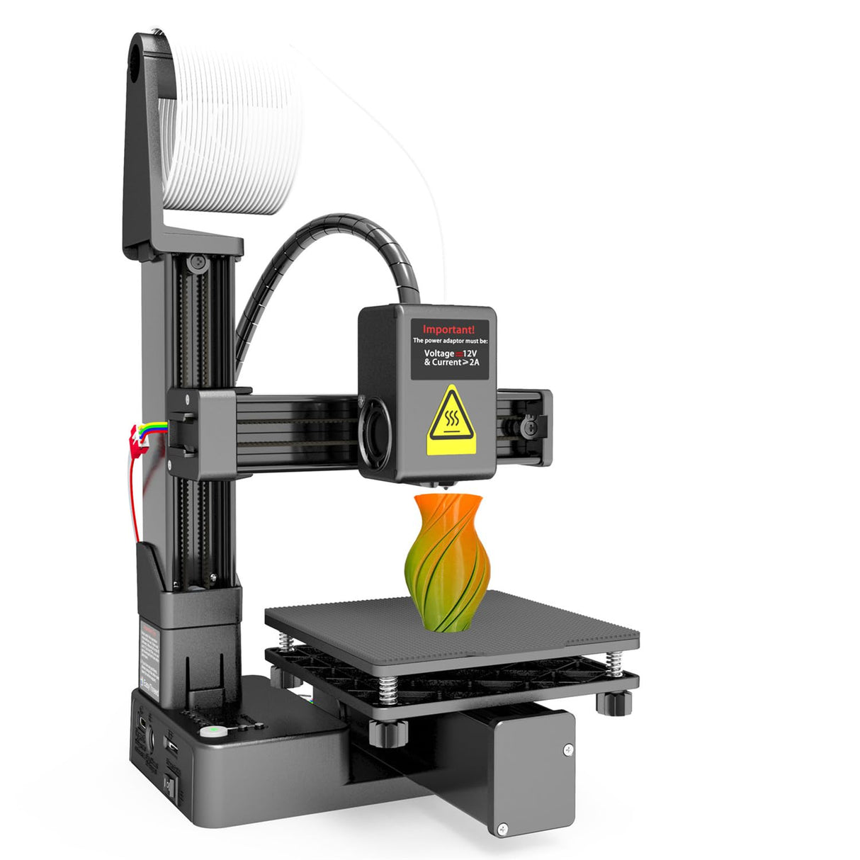 Portable 3D Printer - Compact FDM 3D Printer with Removable Build Plate, PLA & TPU Filament Compatibility, 0.4mm Nozzle, 100x100x100mm Build Volume, Easy-to-Use Design for Beginners WoodArtSupply