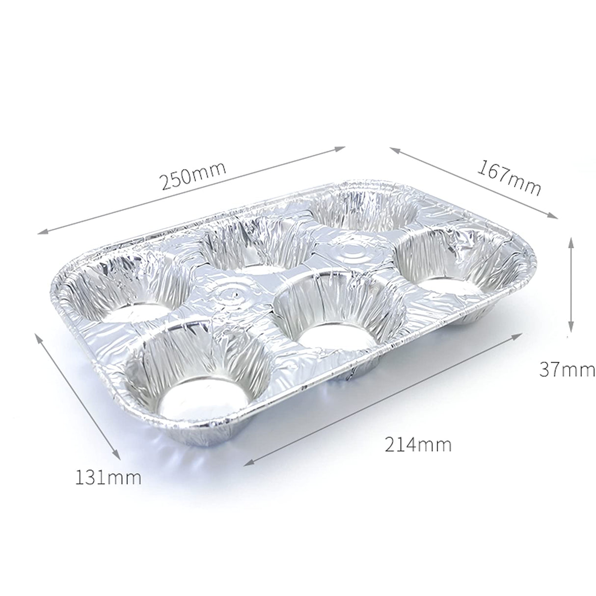 Waytiffer (10pack Muffin Pan 6-Cup Cupcake Aluminum Pans Favorite Muffin Tin Size for Baking Cupcakes Muffins and Mini Pies - Standard Size Waytiffer
