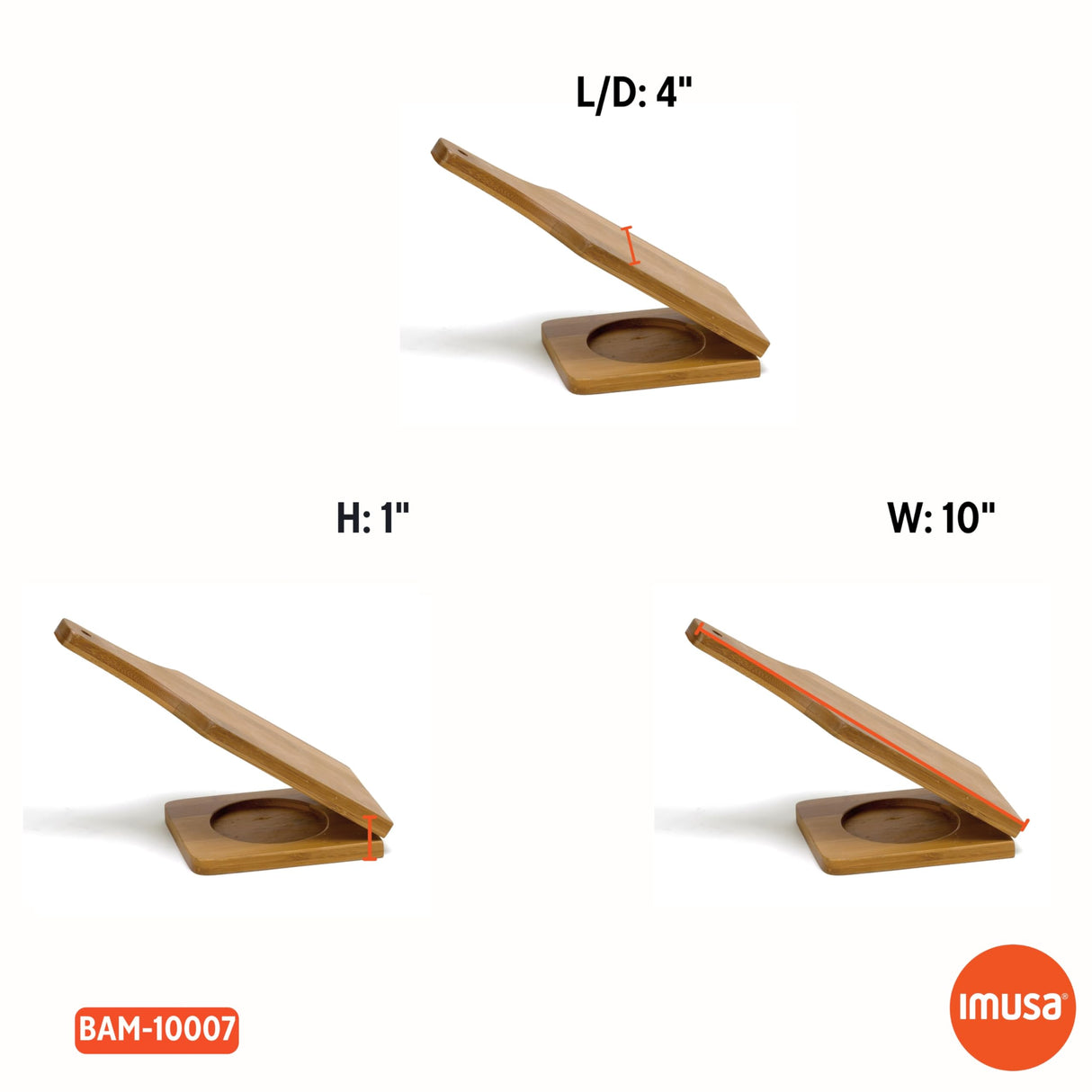 IMUSA USA FBA_BAM-10007 BAM-10007 Bamboo Jumbo Tostonera, Natural Imusa