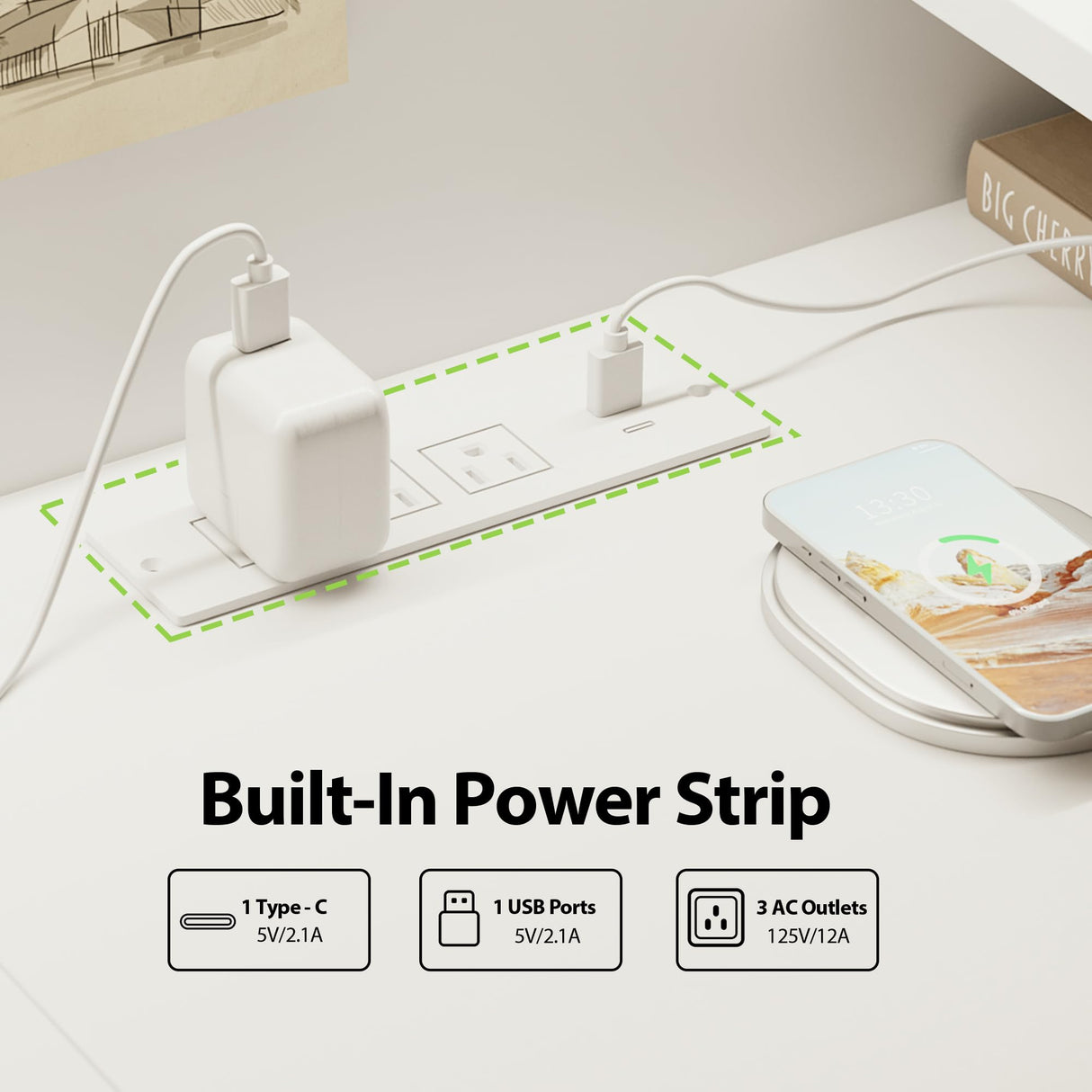 Agilestic L-Shaped Electric Standing Desk, 63x55 Inch Ergonomic Adjustable Height Desk with Storage, Stand Up Corner Desk Sit Stand Computer Table Power Outlet & LED Lights, Office Table, White Agilestic