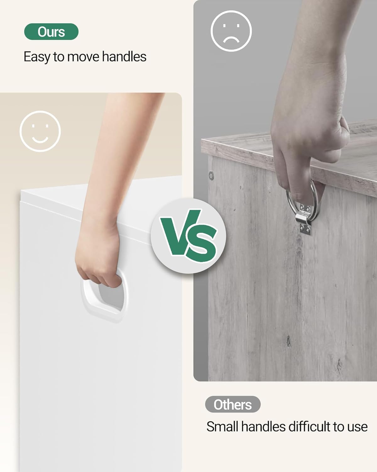 Hzuaneri 43.3" Storage Chest, Extra Large Storage Trunk with 2 Safety Hinges, Lift-Top Bench Box, Wooden Chest Organizer, Shoe Bench for Entryway, Bedroom, Living Room, White SB25503X Hzuaneri