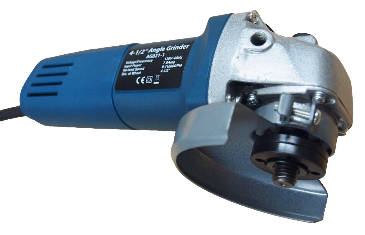 Hoteche 4-1/2"" Electric Variable Speed Angle Grinder 6.5AMP P800421A, Blue Hoteche