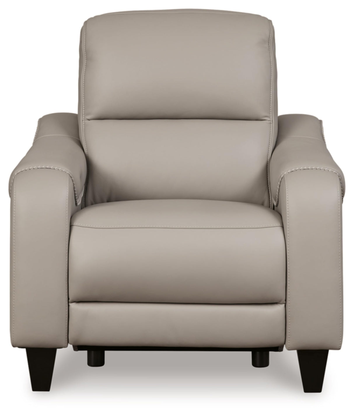 Signature Design by Ashley Mercomatic Contemporary Leather Match Wall Hugger Power Recliner with Adjustable Headrest and USB Ports, Light Gray Signature Design by Ashley