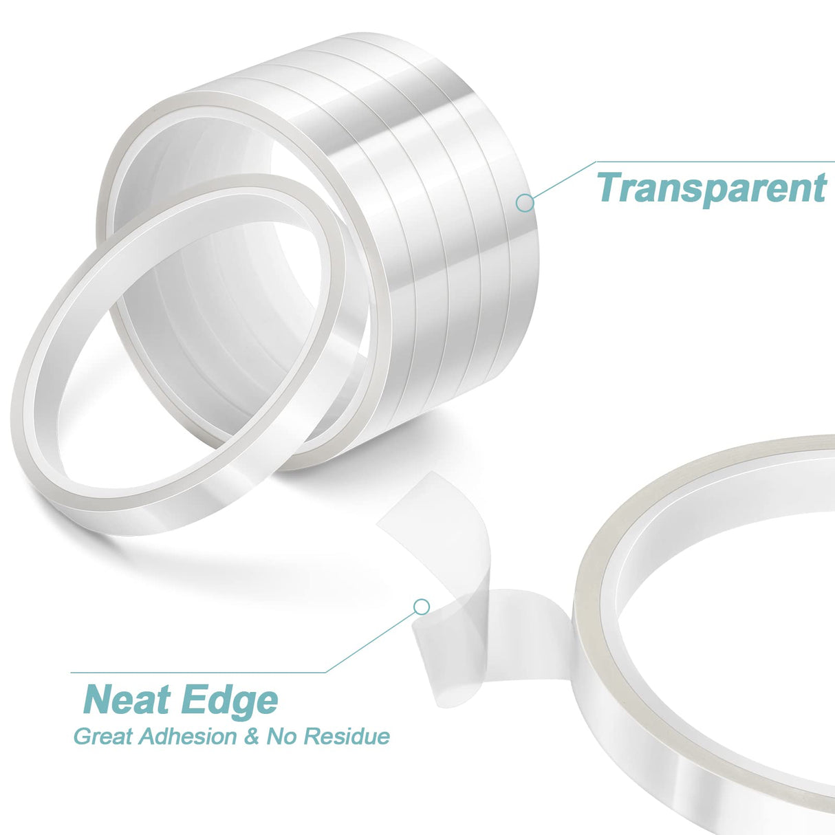 selizo 6 Pack Heat Tape for Heat Press Sublimation, Heat Transfer Tape Heat Resistant High Temperature Adhesive Tape for Dye Sublimation, HTV Craft (Clear) selizo