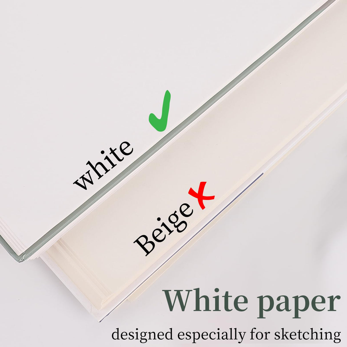 SuFly Sketch Book 9x12, Drawing Paper Pad,100 Sheets, Top Spiral Sketch Pad, 68lb/100gsm Sketchbook for Kids, Art Supplies for Adults, White. SuFly