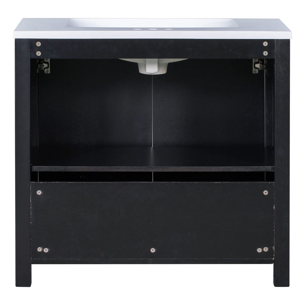 LUMISOL 36" Bathroom Vanity with Sink Combo, Modern Single Bathroom Vanity with 2 Soft-Closing Doors, Adjustable Shelf, Freestanding Bathroom Storage Cabinet with Undermount Sink, Espresso LUMISOL