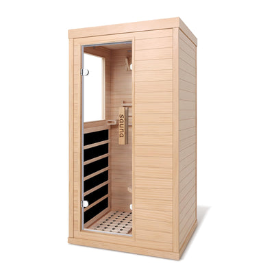 DWKWE Far Infrared Sauna Room for Home Use - 1350W Natural Hemlock Indoor Personal Wooden Personal Dry Sauna with Rapid Heating, Perfect for Athletes, Busy Professionals & Arthritis Sufferers
