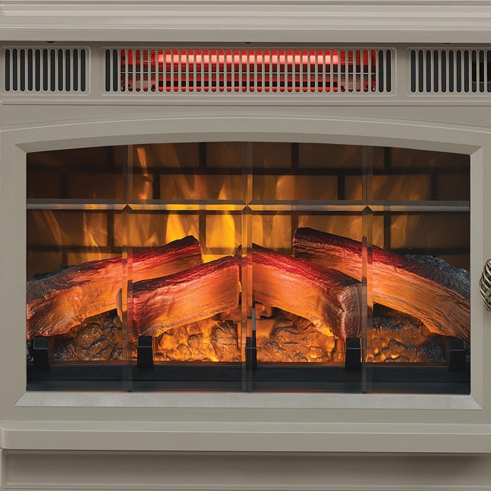 duraflame Freestanding Electric Fireplace Stove Heater with 3D Flame Effect for 1,000 Sq. Ft. Room, French Gray Duraflame