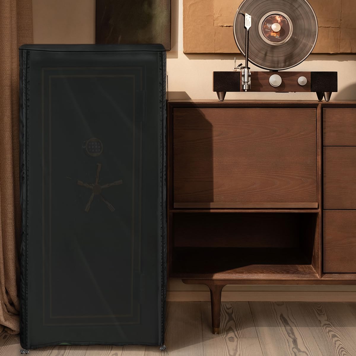 Loenel Gun Safe Cover, Waterproof Gun Cabinet Cover for The Gun Safe of Domestic Rifles And Pistols, Dustproof Rifle Safe Cover Keep Them Concealed from Sight (60" H x 36" W x 29" D) Loenel