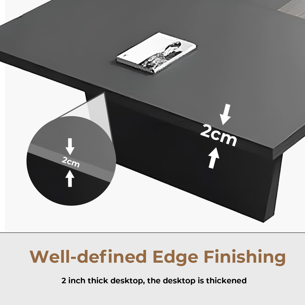 Anzhap 10FT Conference Table for 10 People โ 118"L*51"W*29"H Large Rectangle Meeting Seminar Table with Cable Management, Thickened Desktop, Trapezoidal leg for Office Conference Room(White + Grey) Anzhap