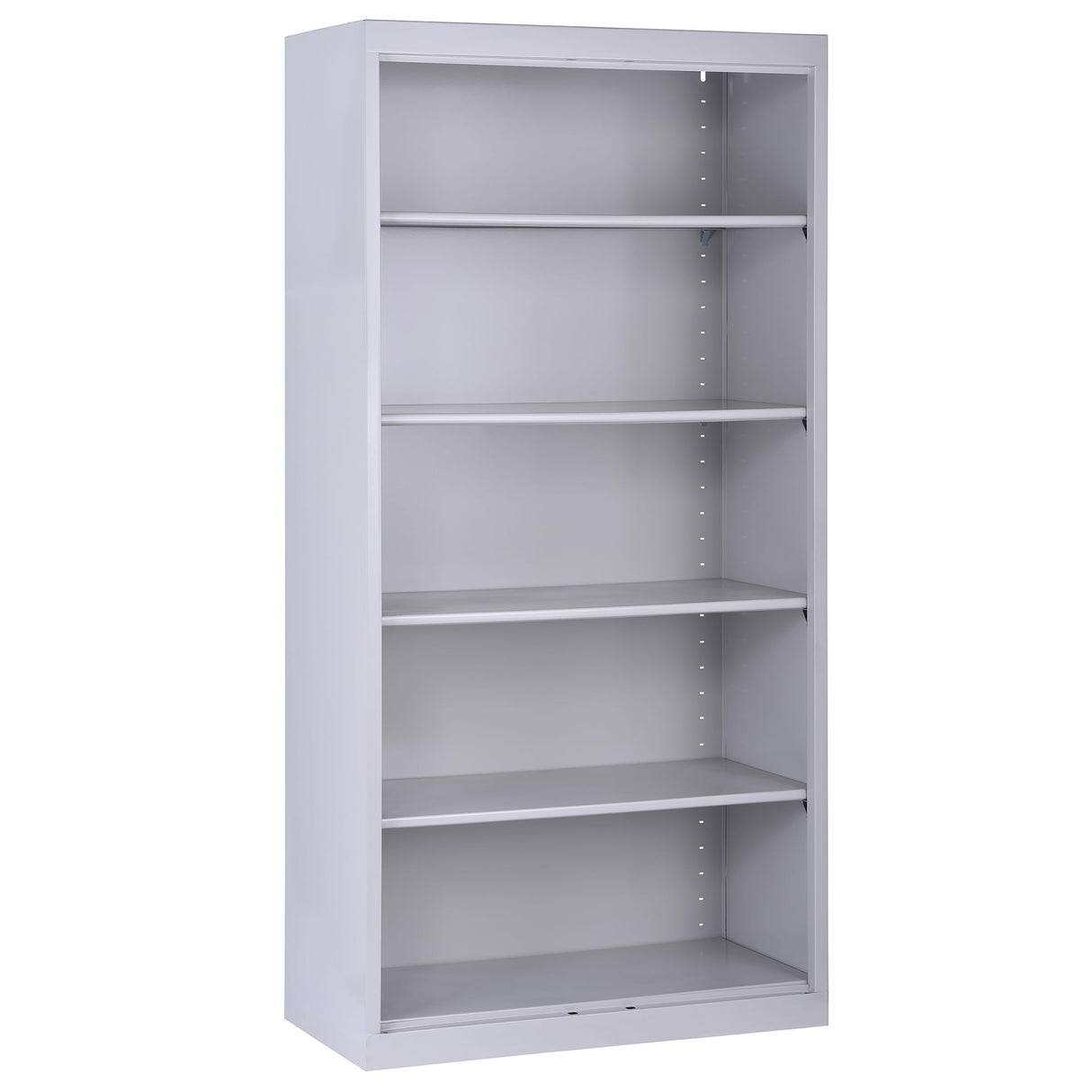 Sandusky BA40361872-05 5-Shelf Elite Series Wielded Bookcase with Adjustable Shelves, Open Display Bookshelf for Home, Office, 18"D x 36"W x 72"H, Dove Gray Sandusky