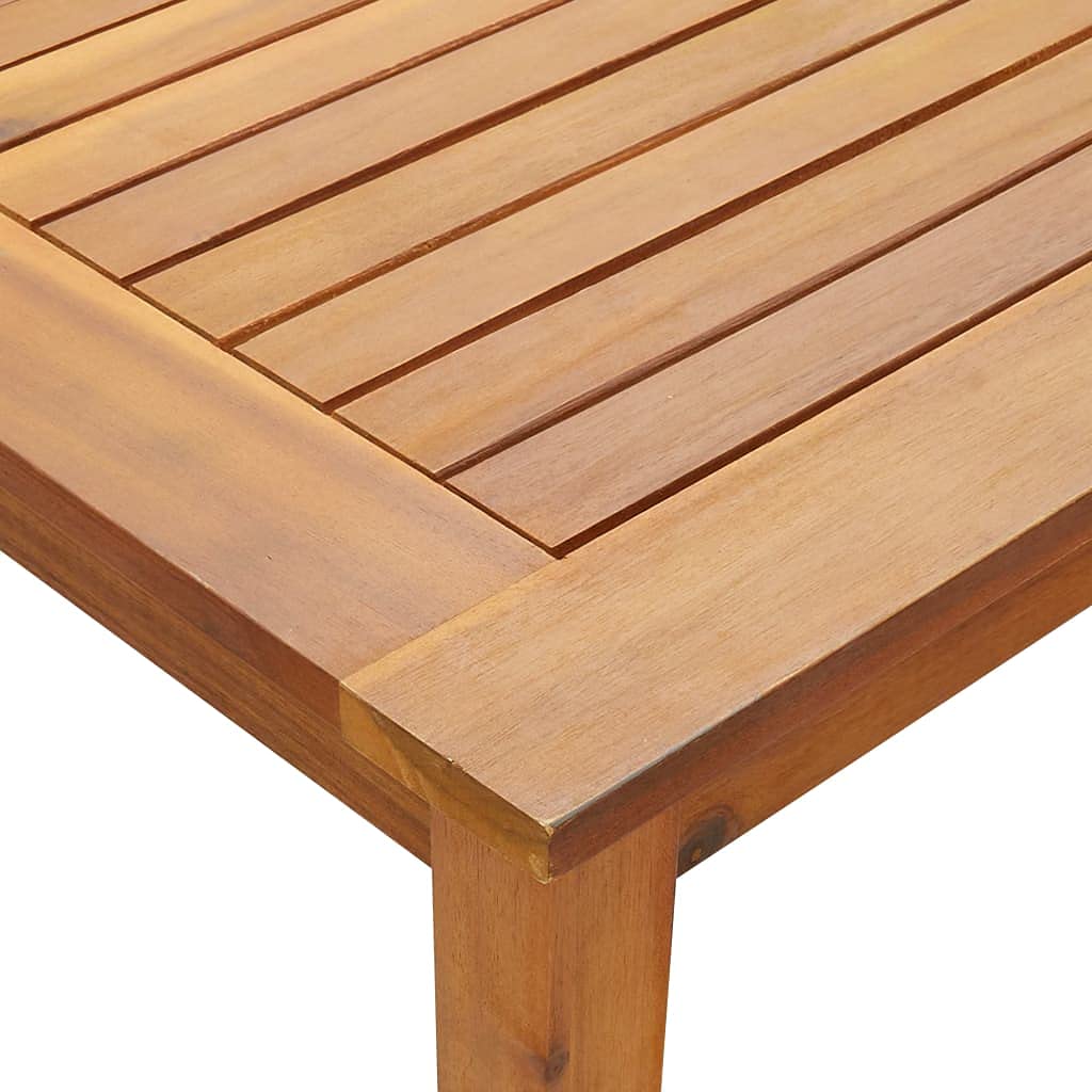 ROMHZKS Patio Table 55.1"x31.5"x29.1" Solid Acacia Wood - Outdoor Garden Table - Garden Table for Dining and Entertaining ROMHZKS