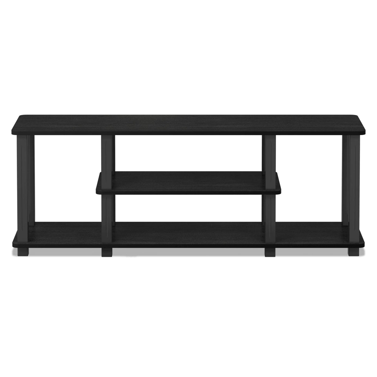 Furinno 20 Pounds Turn-N-Tube No Tools 3D 3-Tier Entertainment TV Stand up to 50 inch TV, Square Tubes, Americano/Black Furinno