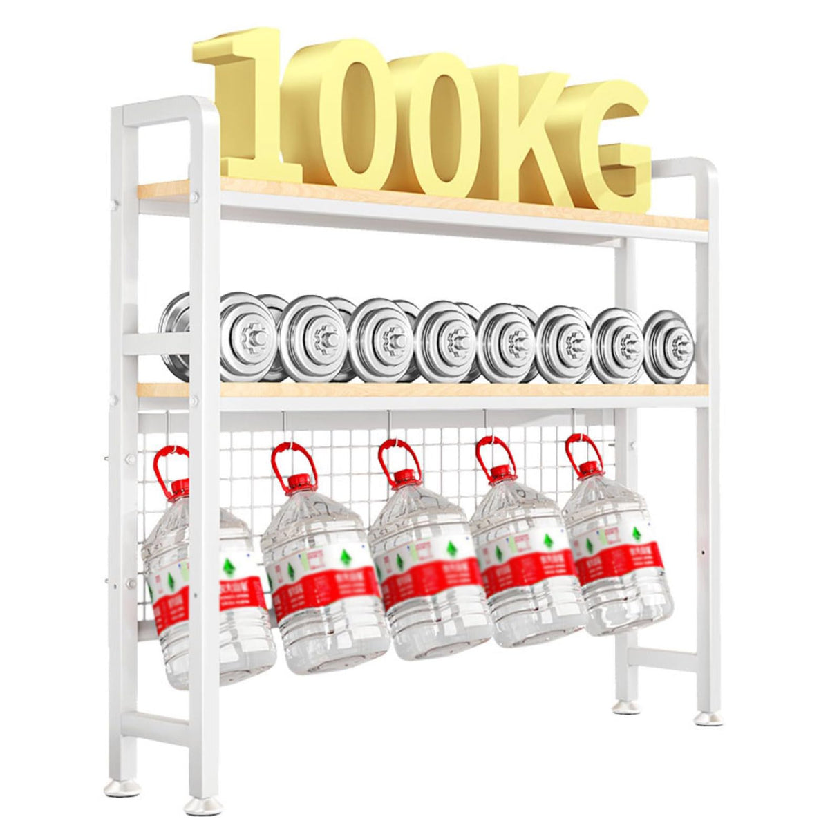 MiaJJooLi Stylish 2-Tier Wood Desktop Bookshelf Organiser for Home and Office MiaJJooLi