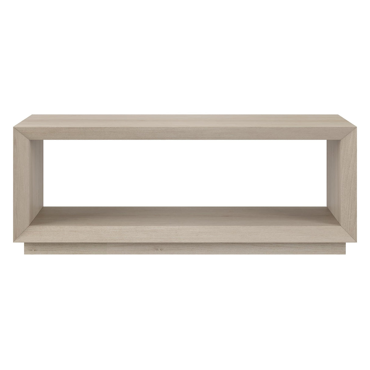 Henn&Hart 48" Wide Rectangular Coffee Table in Beech White, for Home, Living Room, Bedroom, Entertainment Room, Office Henn&Hart