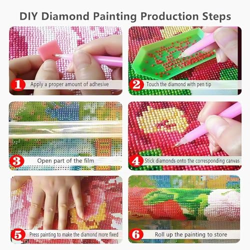 NIHO-JIUMA Van Gogh Starry Night 5D Diamond Painting Kits, DIY Full Drill Diamond Art Gift for Adults & Teens, Home Wall Decoration (20 X 30 cm / 8 X 12 inches) NIHO-JIUMA